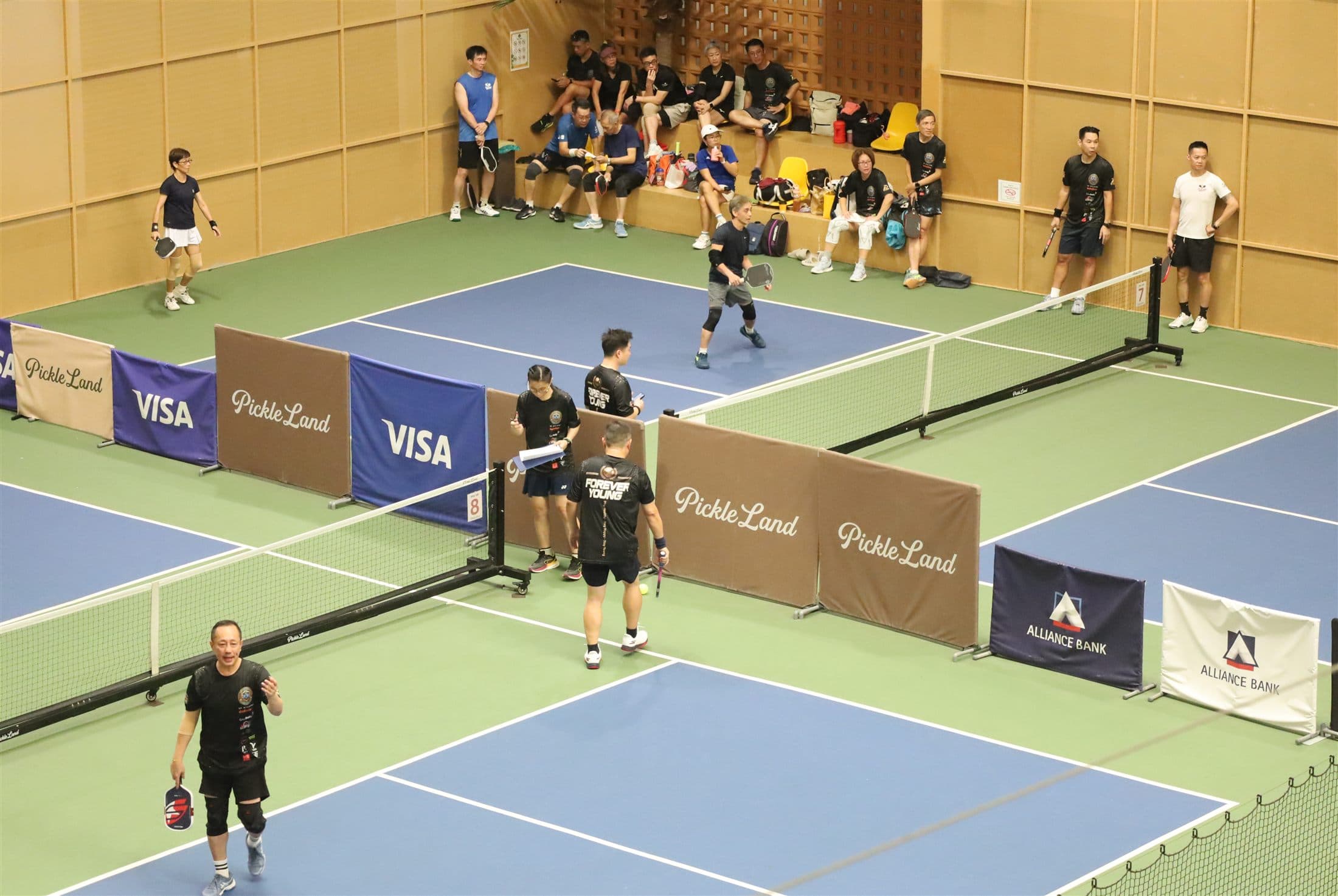 Several courts in play during a community event