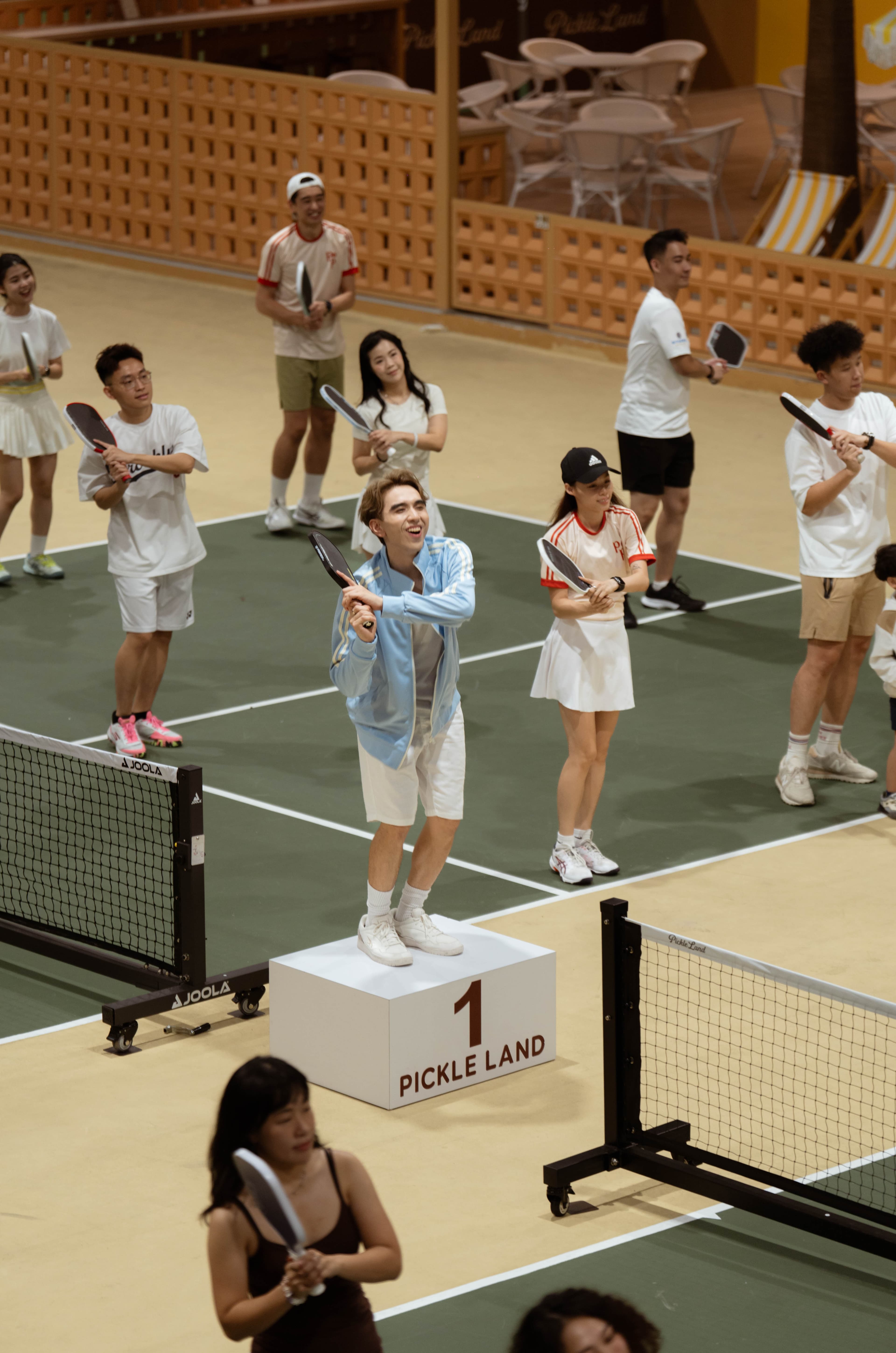 Play Pickleball music video filming on the Pickle Land courts