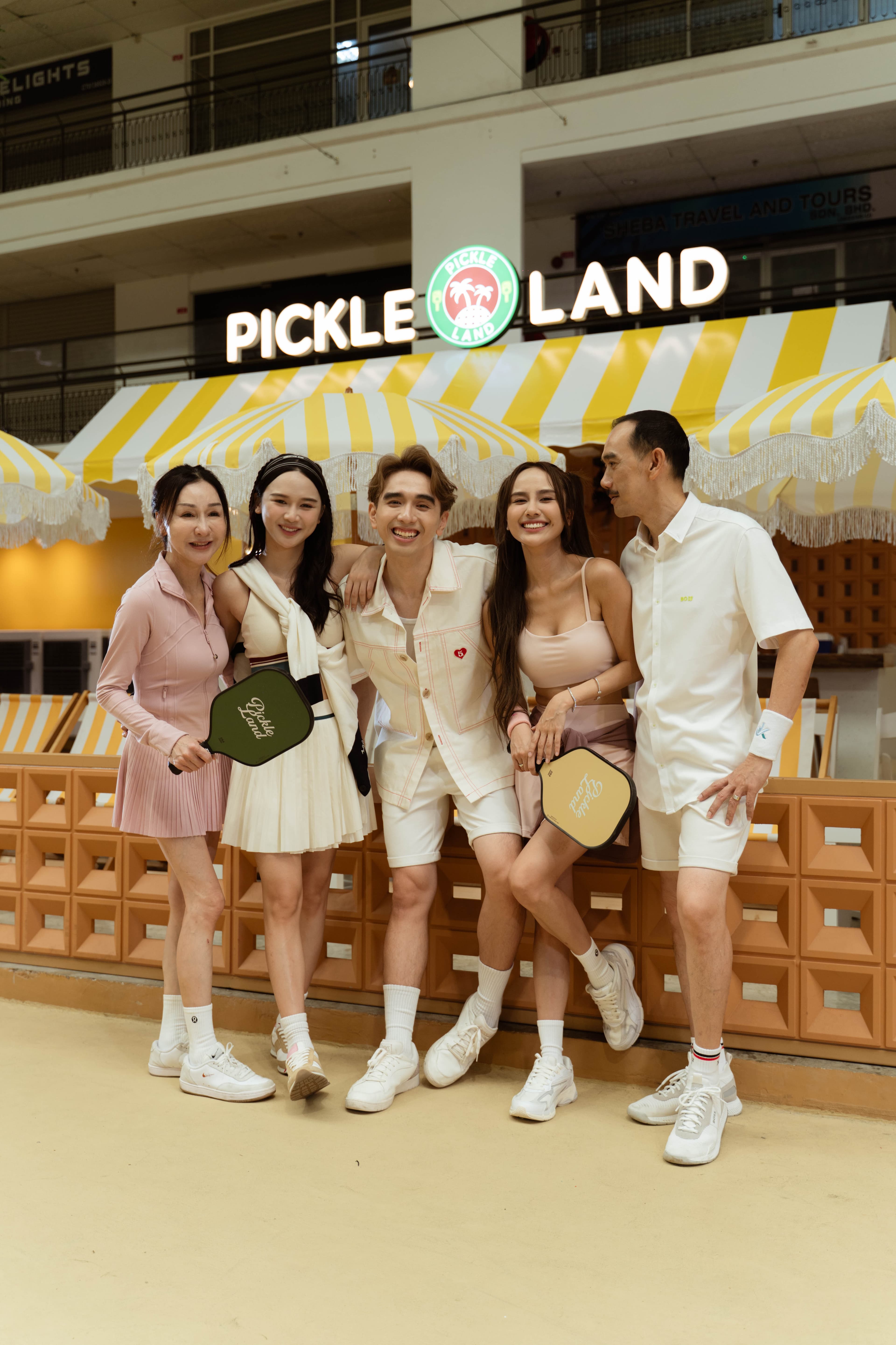 Play Pickleball cast at the Pickle Land venue